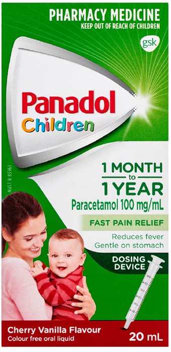 Panadol Children 1 Month - 1 Year Drops with
Dosing Device 20ml
