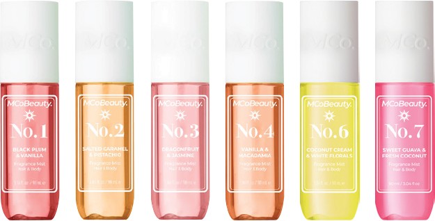 MCoBeauty. Hair & Body Fragrance Mist Range 90mL