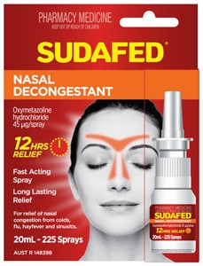 Sudafed Nasal Decongestant Spray 20mL