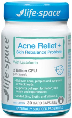 Life-Space Acne Relief + Skin Rebalance Probiotic 30 Capsules