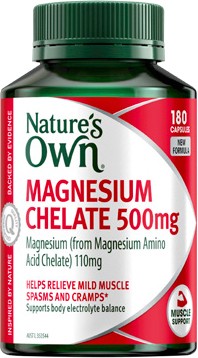 Nature’s Own Magnesium Chelate 500mg 180 Capsules