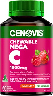 Cenovis Chewable Mega C 1000mg Berry Flavour 60 Tablets
