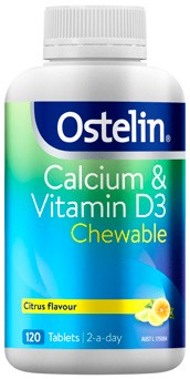 Ostelin Calcium & Vitamin D3 Chewable Citrus Flavour 120 Tablets