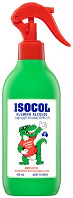 Isocol Rubbing Alcohol Antiseptic Spray 450mL