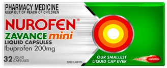 NEW Nurofen Zavance Mini Liquid Capsules 32 Pack