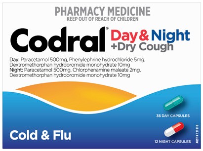 Codral Cold & Flu + Dry Cough Day & Night 48 Capsules