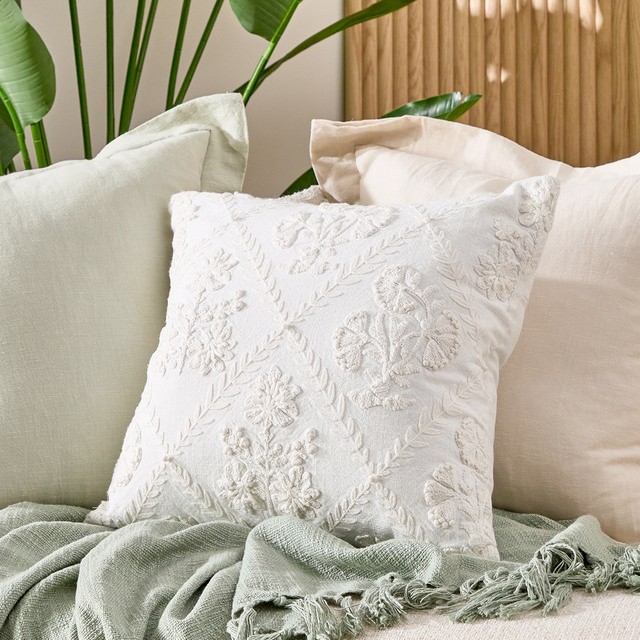 Juniper Embroidered Cushion by M.U.S.E.