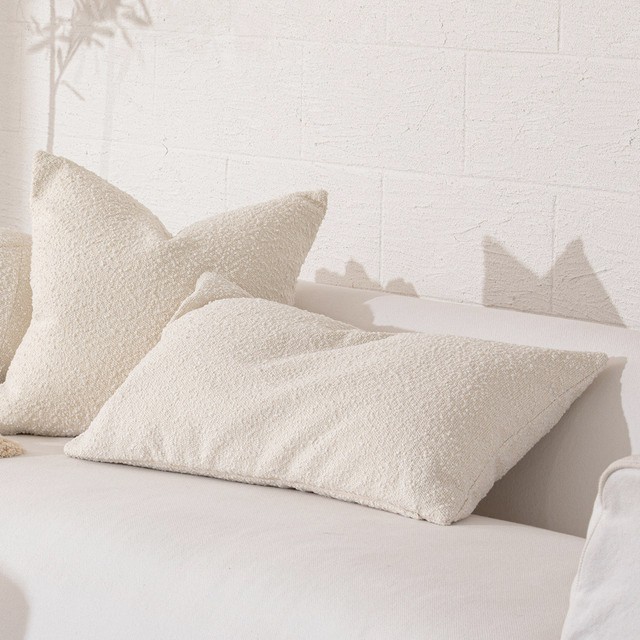 Ava Bouclé Large Oblong Cushion by M.U.S.E.