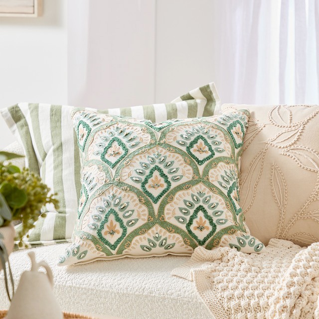 Octavia Embroidered Cushion by M.U.S.E.