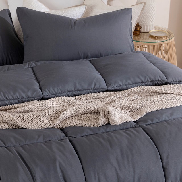 Snoozi Cube Charcoal Comforter Set by Essentials