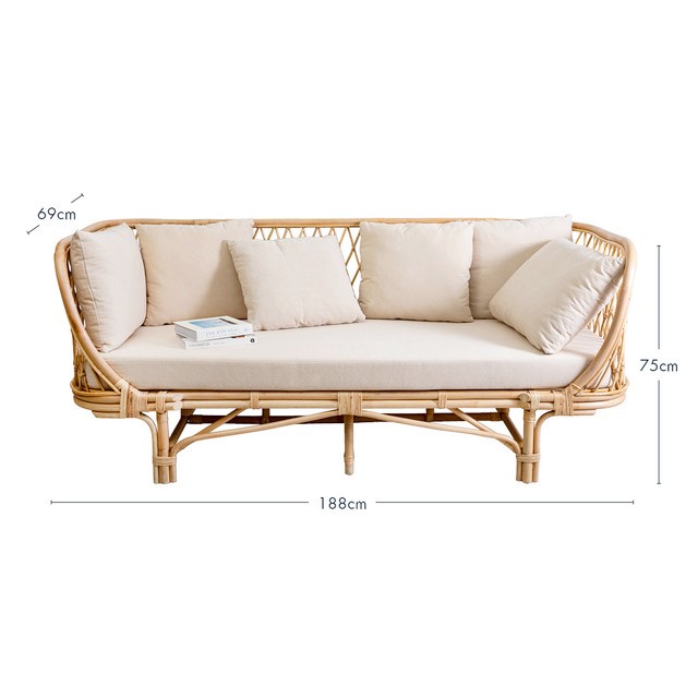 Tanah 3 Seater Rattan Daybed by M.U.S.E.
