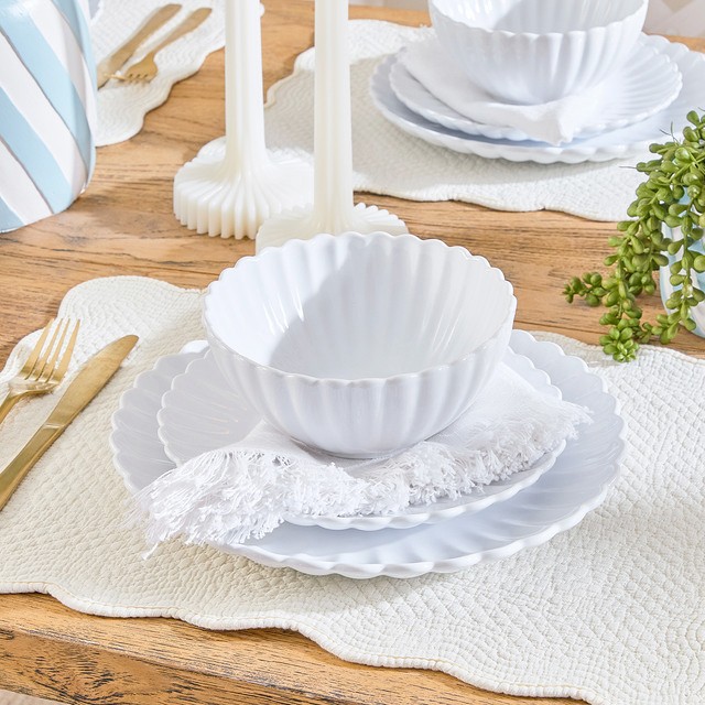 Rory Porcelain Scalloped Dinnerware by Habitat