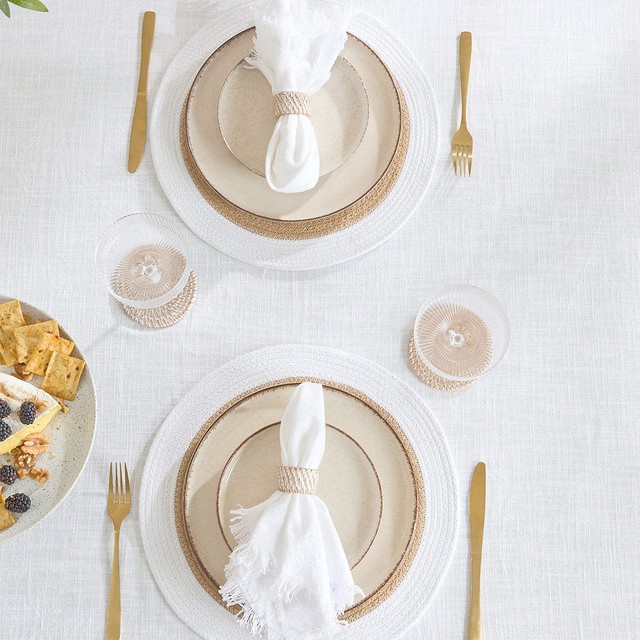 Ashra Fringed Cotton Napkin by M.U.S.E.