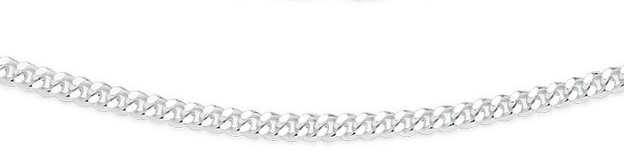 Sterling Silver 50cm Dia-Cut Med Curb Chain