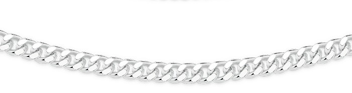 Sterling Silver 50cm Diamond-Cut Curb Chain