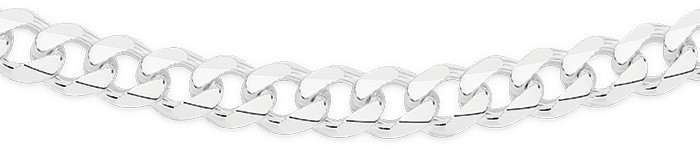 Sterling Silver 50cm Solid Dia-cut/Bevel Italian Curb Chain