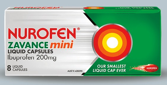 Nurofen Zavance Ibuprofen 200mg Mini Liquid Capsules 8 Pack
