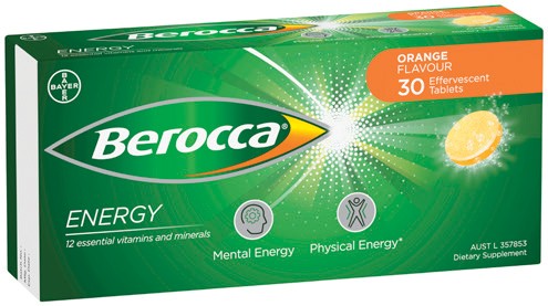 Berocca Energy Effervescent Tablets 30 Pack Selected Varieties*
