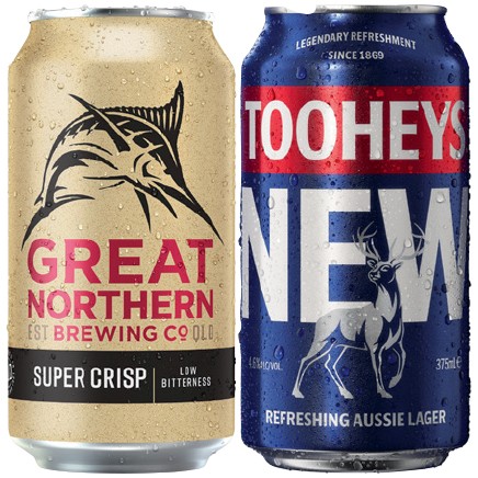 Great Northern Super Crisp or Tooheys New 30 Can Block