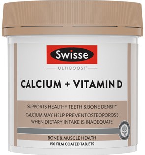 Swisse Ultiboost Calcium + Vitamin D Tablets 150 Pack