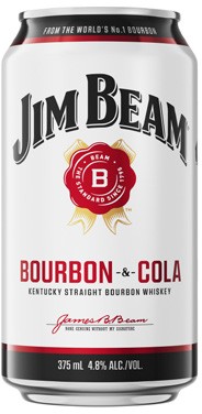 Jim Beam White & Cola Cans 10x375mL