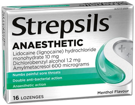 Strepsils Anaesthetic Sore Throat Relief Lozenges 16 Pack Selected Varieties*