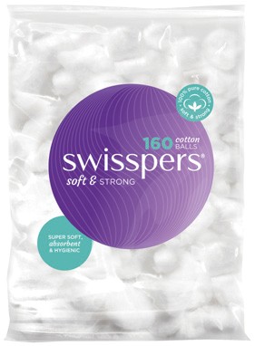 Swisspers Cotton Balls 160 Pack
