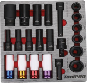 NEW ToolPRO 22 Pce EVA 1/2” Impact Socket Set