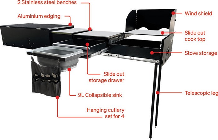 Ridge Ryder 4WD Deluxe Camp Kitchen