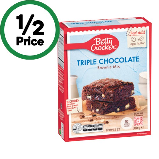 Betty Crocker Treats Baking Mixes 400-500g or Sugar Smart Baking Mixes 320g – Excludes Gluten Free