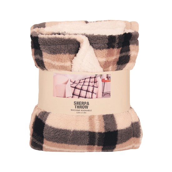 Double Sided Sherpa Throw – Assorted