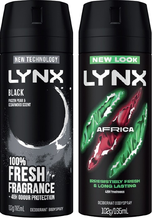Lynx Antiperspirant or Deodorant Body Spray 165mL Selected Varieties
