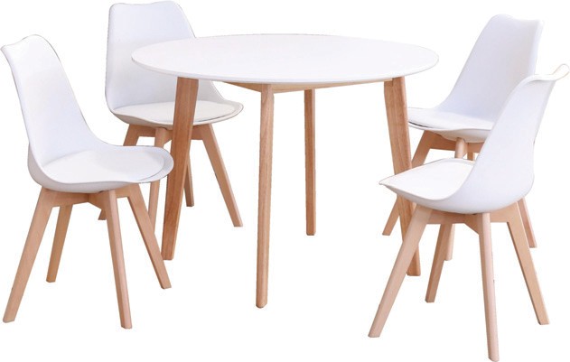 5 Piece Dining Setting Table 73.5x100x100cm