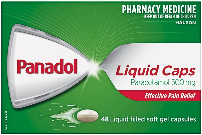 Panadol Liquid Caps Paracetamol 500mg 48 Capsules