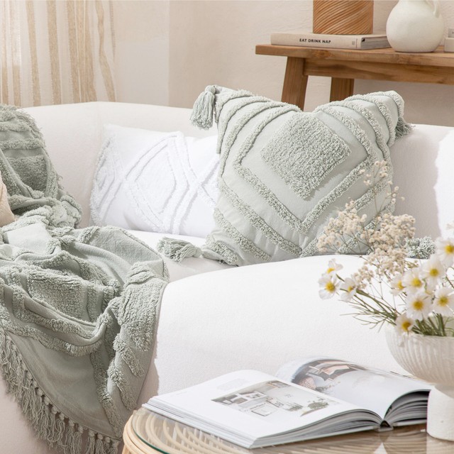Malvinas Tufted Cushion by Habitat