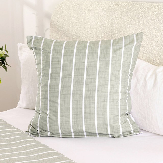 Adria Reversible Stripe European Pillowcase by Habitat