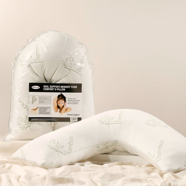 Chipped Memory Foam Comfort V Pillow by Sensational