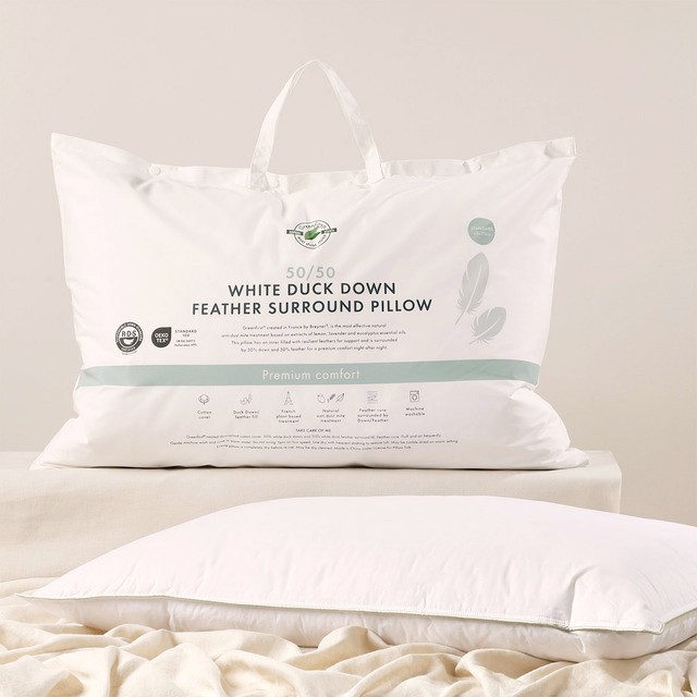 50/50 Duck Down Feather Surround Pillow by Greenfirst®