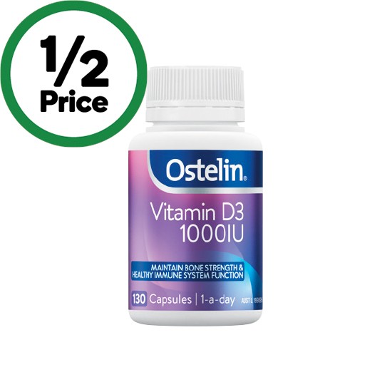 Ostelin Vitamin D3 1000IU Capsules Pk 130~