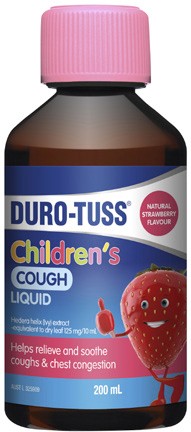 Duro-Tuss Children’s Cough Liquid Strawberry Flavour 200mL