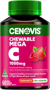 Cenovis Chewable Mega C 1000mg Berry Flavour 60 Tablets