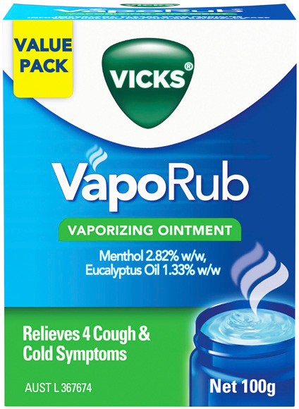 Vicks VapoRub Vaporizing Ointment Value Pack 100g