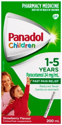 Panadol Children 1-5 Years Strawberry Flavour 200mL