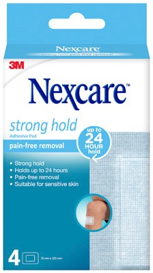 Nexcare Strong Hold Adhesive Pad 4 Pack