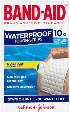 Band-Aid Waterproof Tough Strips Extra Large 10 Pack