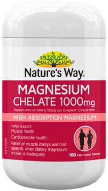 Nature’s Way Magnesium Chelate 1000mg 100 Tablets