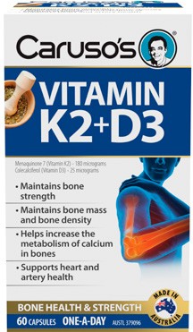 Caruso’s Vitamin K2 + D3 60 Capsules