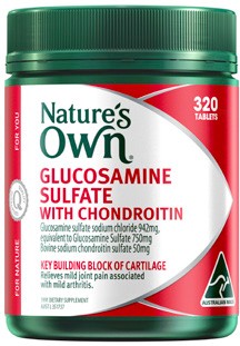 Nature’s Own Glucosamine Sulfate with Chondroitin 320 Tablets