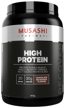 Musashi High Protein Chocolate Milkshake Flavour 900g