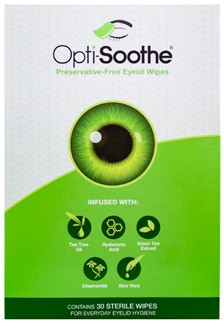 Opti-Soothe Preservative Free Eyelid Wipes 30 Pack